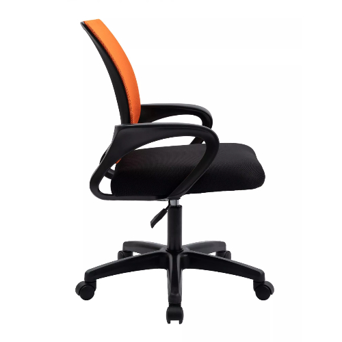 Кресло офисное, компьютерное TRON А1 сетка Standard, хром, оранжевый-черный