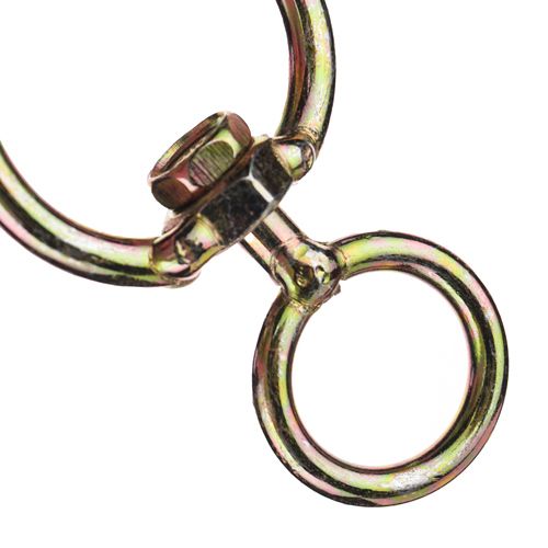 Карабин для животных Вертлюг №6 желтый, 10/100/1500