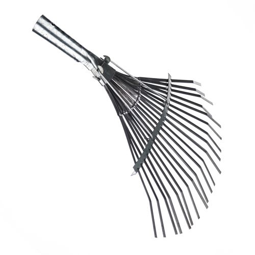 Грабли веерные пластинчатые 20 зубьев оцинкованные без черенка SPETSTEXNIK, 10/10