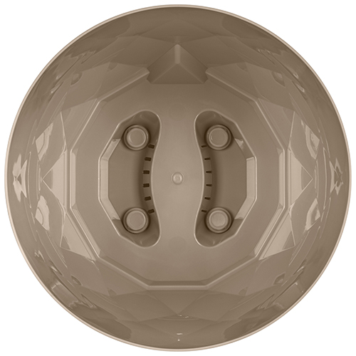 Горшок для цветов 9.3 л Homver Laurel 221616727/01, 277 мм, с поддоном, бежевый