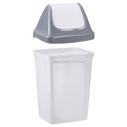 Контейнер для мусора 15 л IDEA СВИНГ М 2462, мраморный