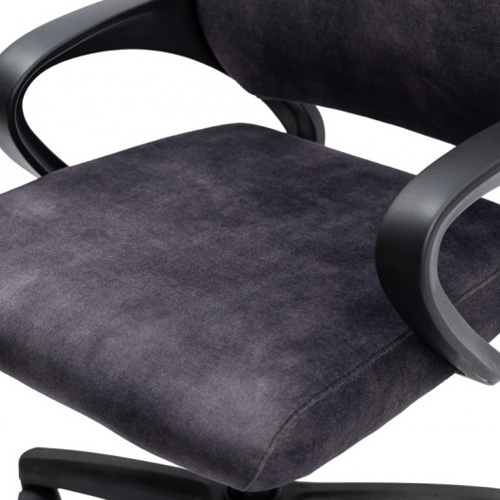 Кресло офисное, компьютерное TRON A2 велюр Standard, хром, темно-серый