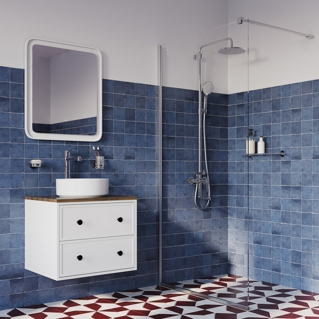 Душевая система 35к IDDIS AIGSB3Fi06, Aiger, лейка, Тропический душ, ХРОМ