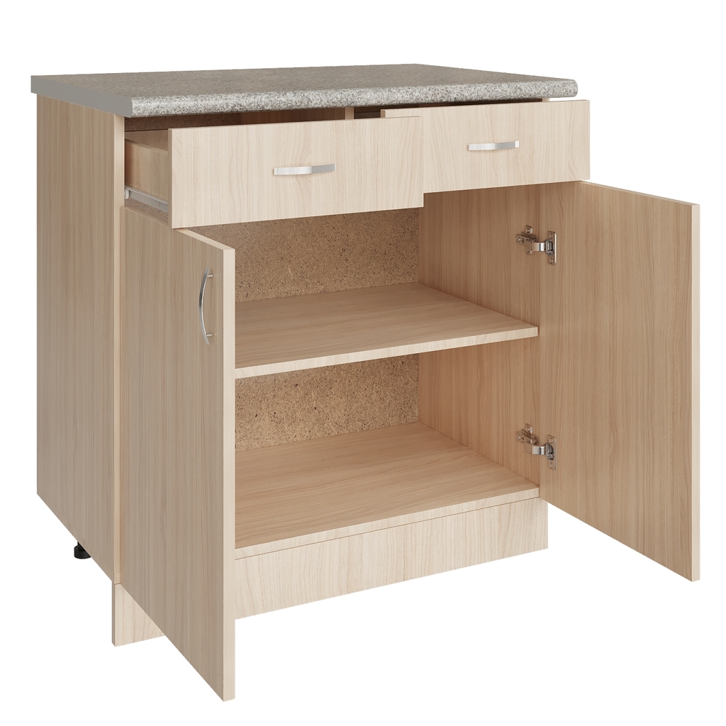 Стол разделочный 80 венге светлое, дуб млечный, 2 ящика