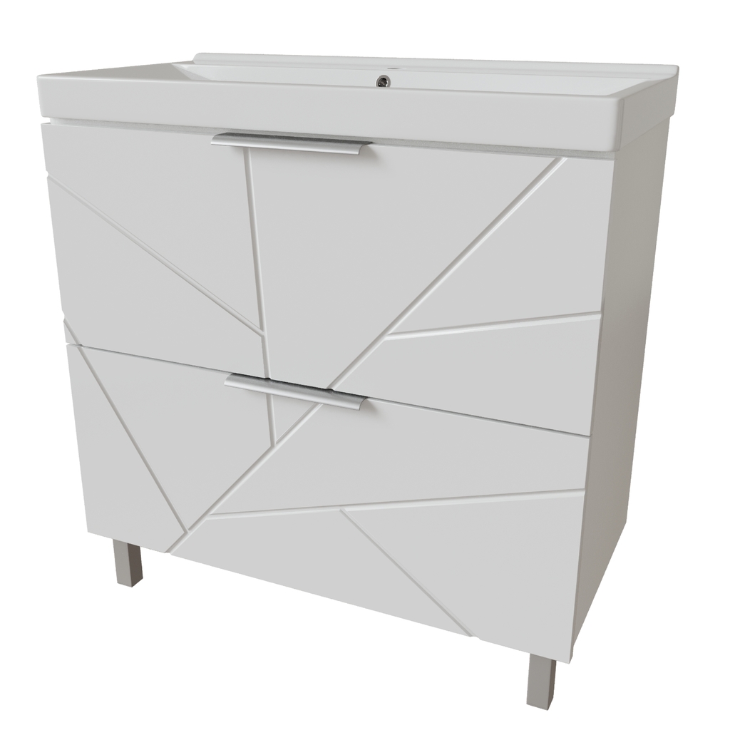 Тумба д/ванной, Гранд-80,  ОТДЕЛЬНО ПРИОБРЕТАЕТСЯ РАКОВИНА под раковину Fest-80, Sanita Lux, ПВХ, раковина в комплект не входит