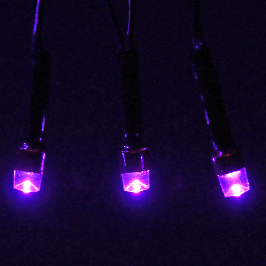 Гирлянда для дома  1,5м 12 ламп LED зелёный пров.,8 реж, IP-20, Фиолетовый