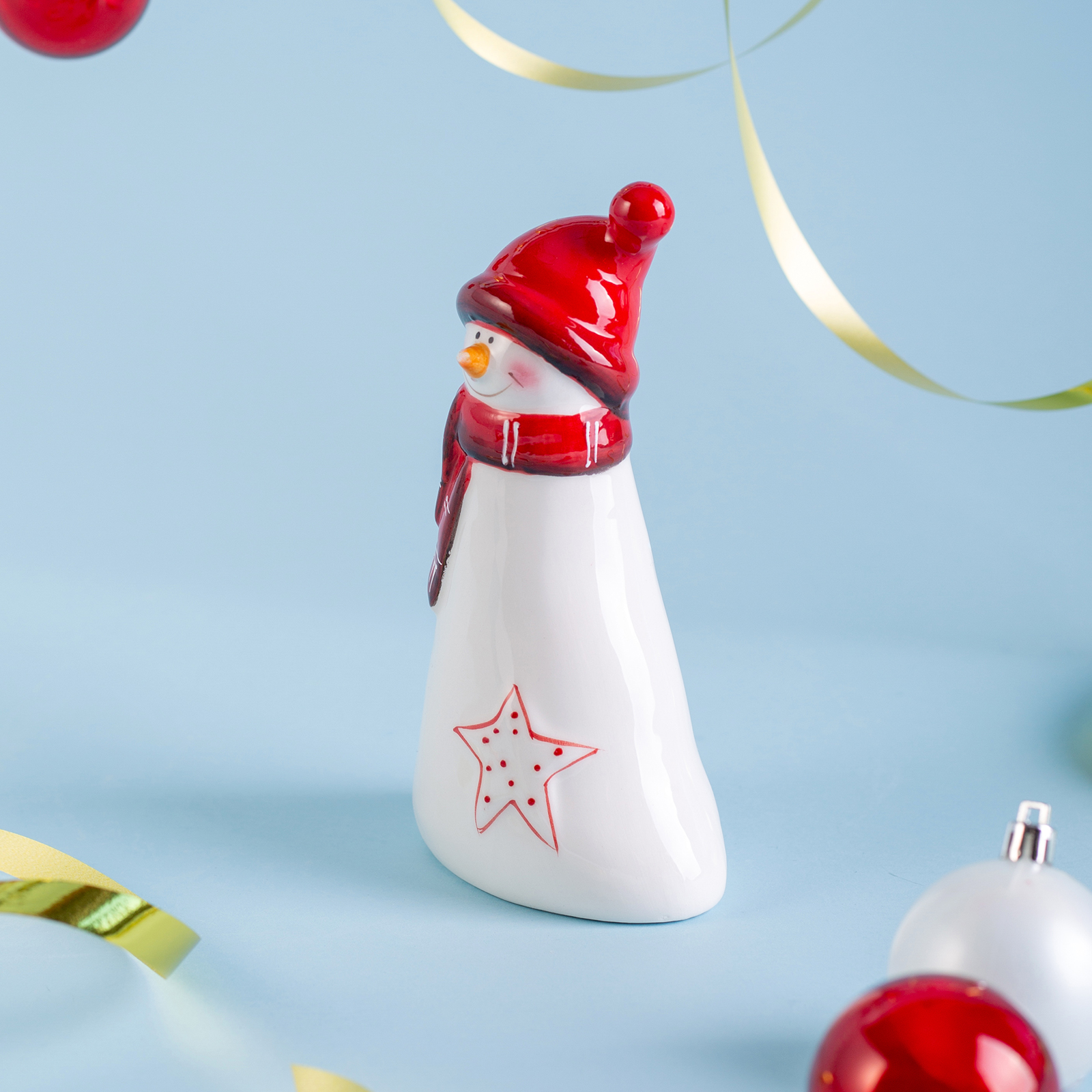 СТАТУЭТКА, СНЕГОВИК, 9, 8Х6Х17 СМ