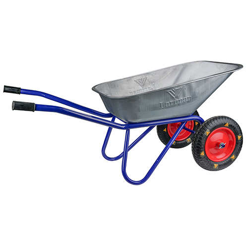 Тачка строительная 2- колесная 110л/240 кг оцинк. корыто, колесо пневмо 3,25-8 n20мм, 360 мм, 1/1