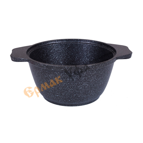 Кастрюля 1,0 л, со стеклянной крышкой, АП кмт12а KUKMARA, темный мрамор, 1/3