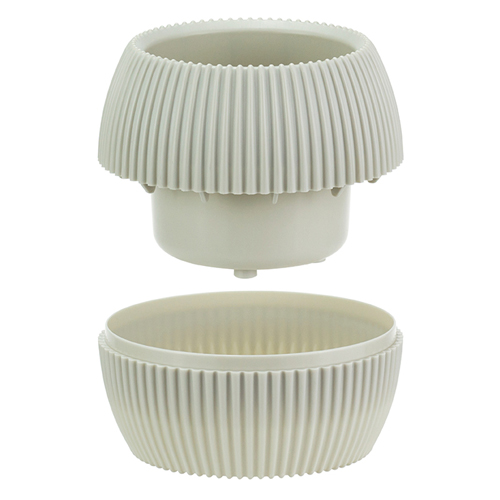 Кашпо 0.35 л IDEA ПИКАНТО, 115 мм, белый ротанг