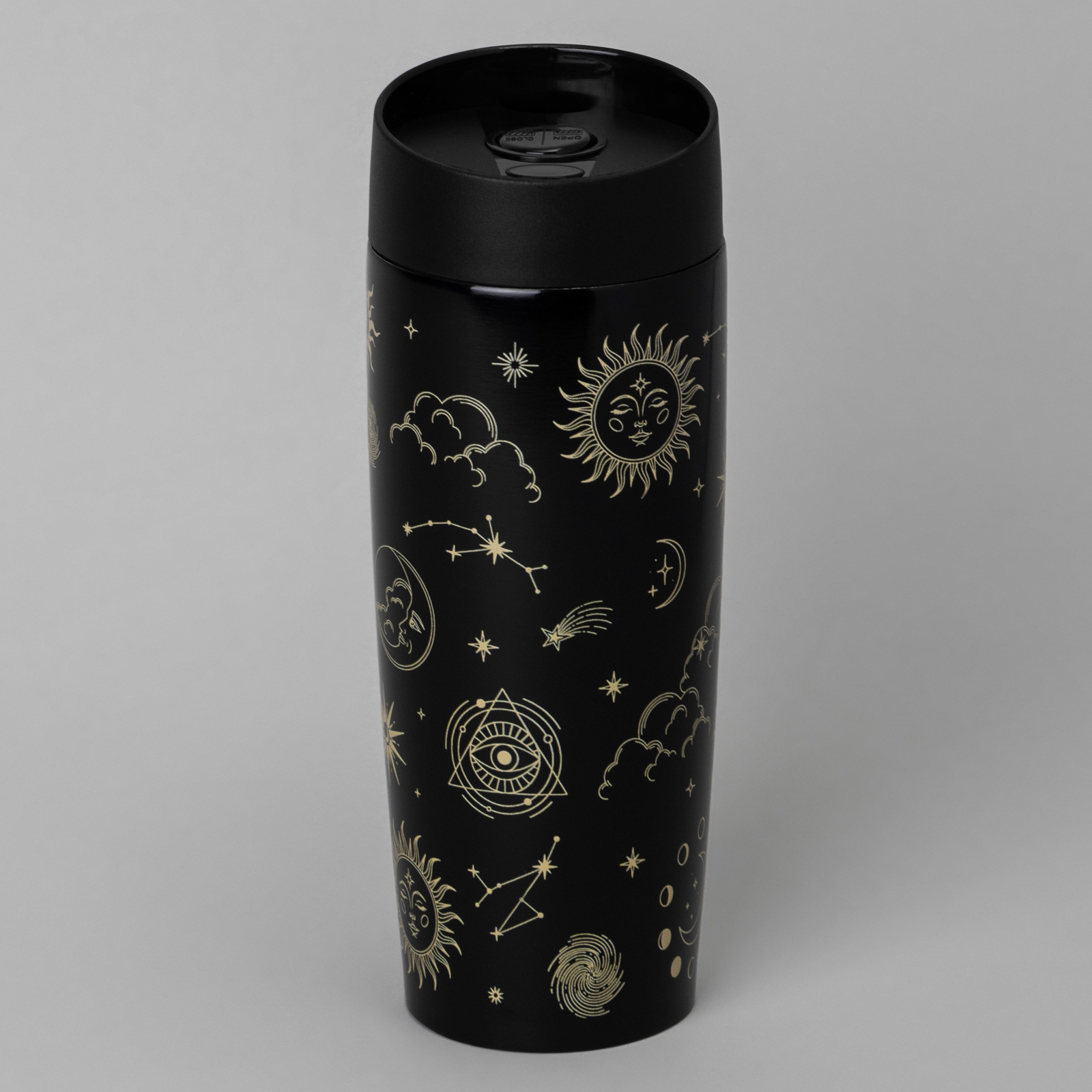 ТЕРМОКРУЖКА AGNESS, SUPERNOVA BLACK, 360МЛ