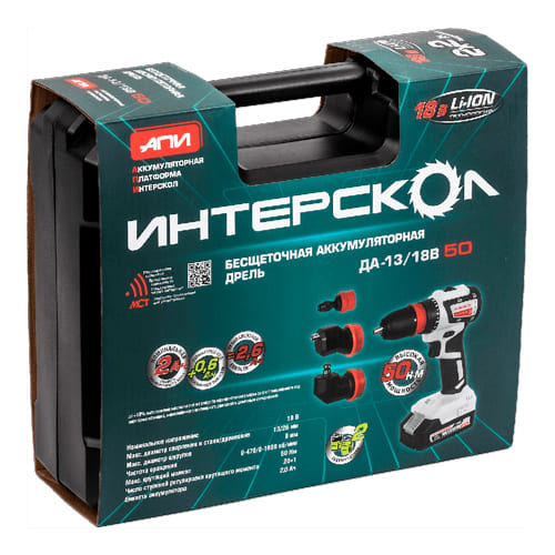 Дрель аккумуляторная ДА 13/18 В 50 Интерскол