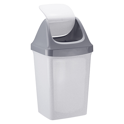 Контейнер для мусора 25 л IDEA СВИНГ М 2463, мраморный