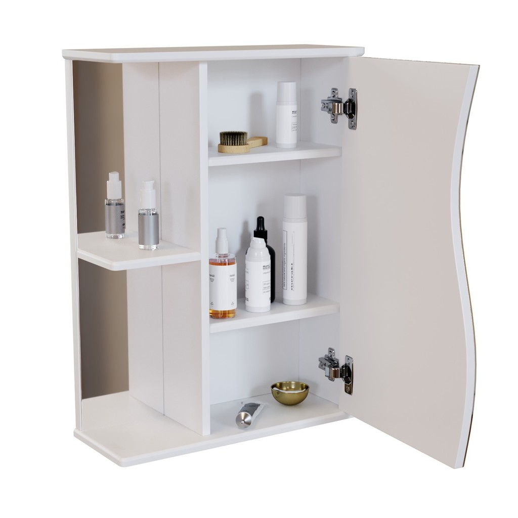 Зеркальный шкаф, Классик-50, правый без подсветки, ПВХ