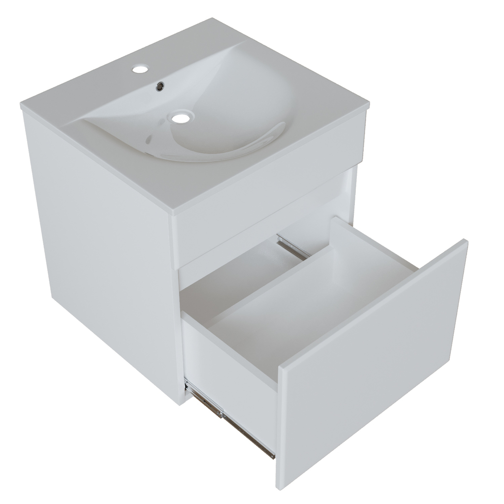 Тумба д/ванной, БРИКС-50,  ОТДЕЛЬНО ПРИОБРЕТАЕТСЯ РАКОВИНА подвесная под раковину, Breeze 50, мебельный, Sanita Luxe, ПВХ, раковина в комплект не входит