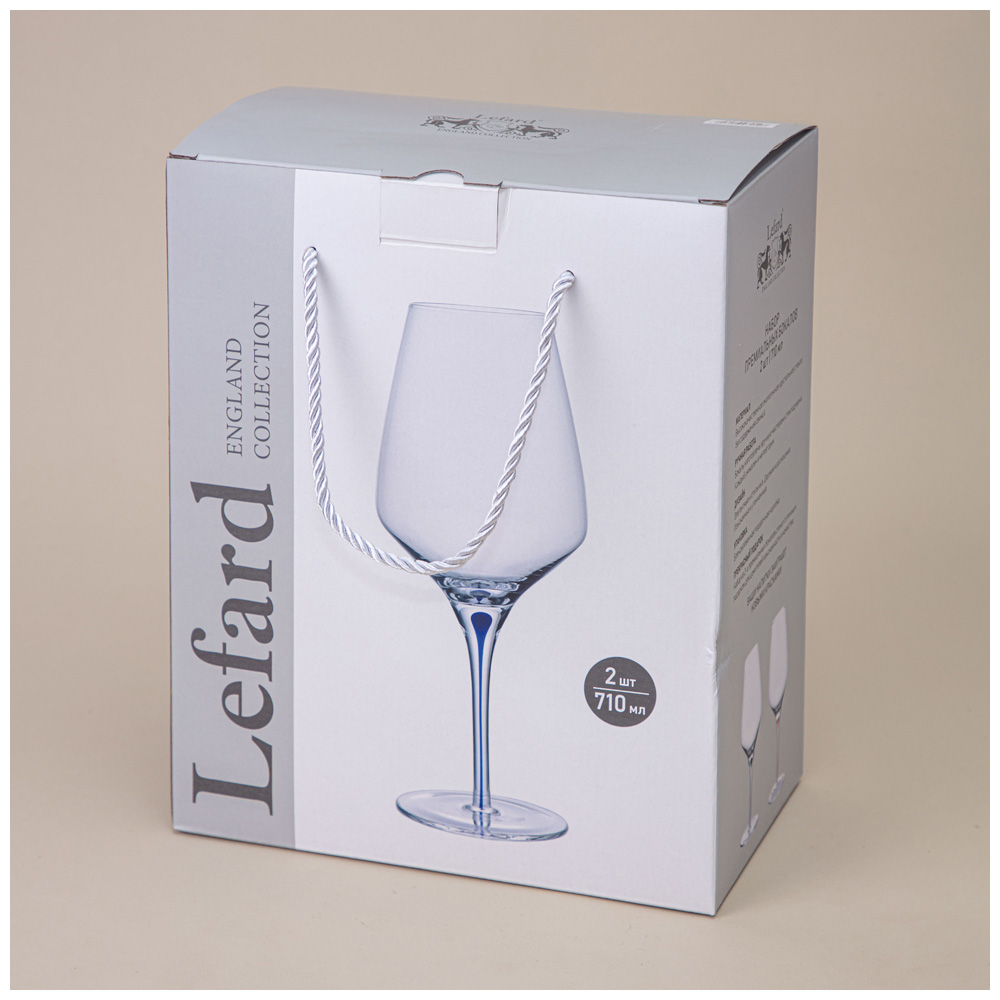 НАБОР БОКАЛОВ ДЛЯ ВИНА ИЗ 2 ШТ, ACCENT, SKY BLUE 710 МЛ
