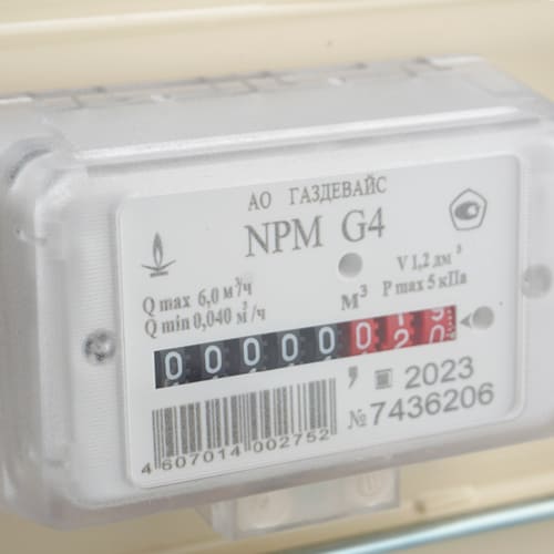 Счетчик газа Газдевайс левый NPM G4, Моск. обл, резьбаG1 1/4 межос. расст110мм, 2026 ГОД, 1/12