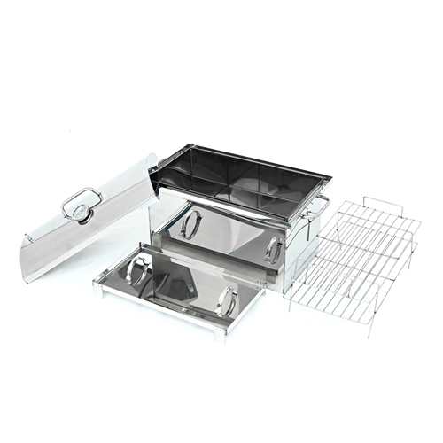 Коптильня средняя с гидрозатвором + термометр, Алковар