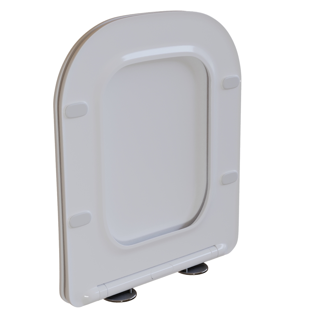 Сиденье для унитаза  WAVE PROMO дюропласт, микролифт БЕЛЫЙ глянец