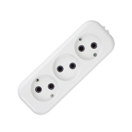 Колодка для удлинителя 3-О б/з 10А 2500ВТ АБС-пластик, 1/50