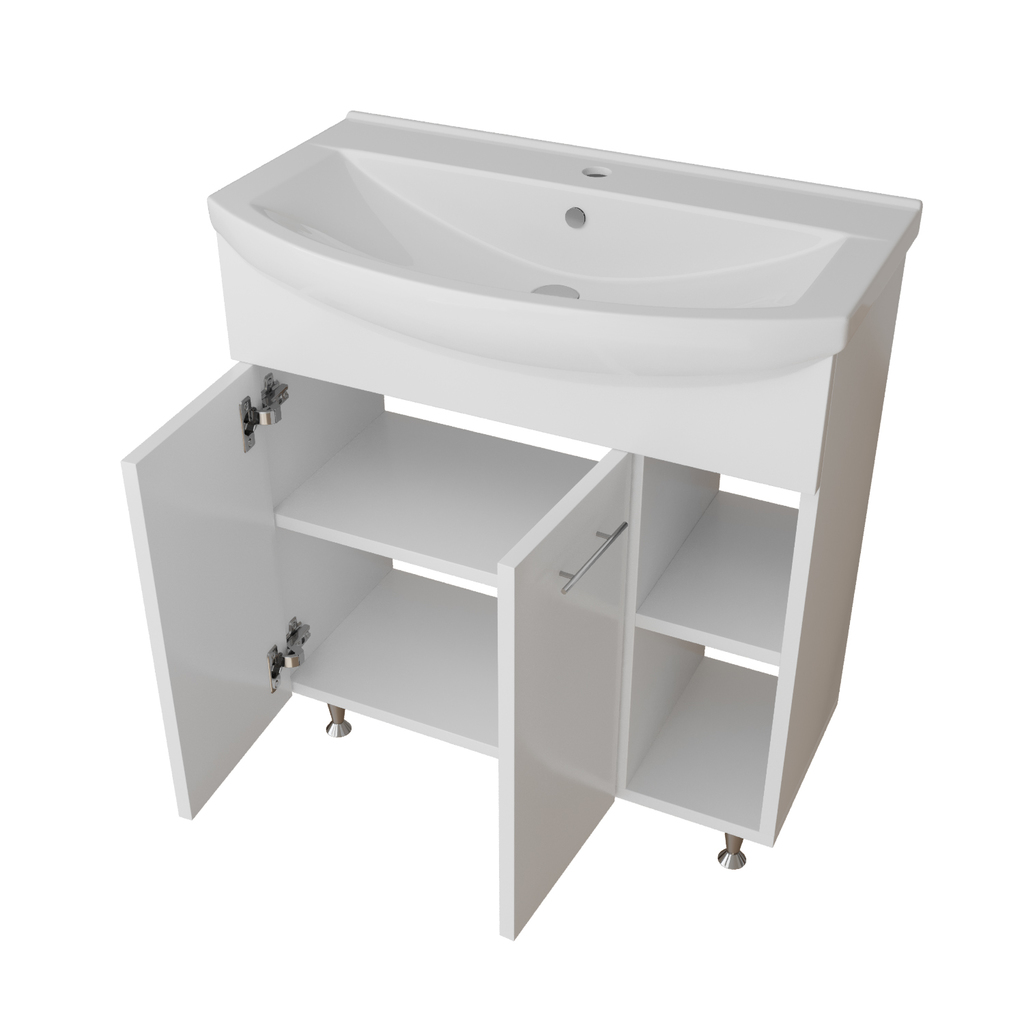 Тумба д/ванной, АНРИ-75,  ОТДЕЛЬНО ПРИОБРЕТАЕТСЯ РАКОВИНА под раковину Best-75, Sanita Lux ПВХ, раковина в комплект не входит