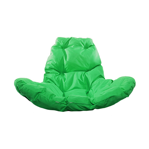 Кресло-кокон подвесное КАПЛЯ ротанг, черное, зеленая подушка, максимальная нагрузка 140кг, 1/1