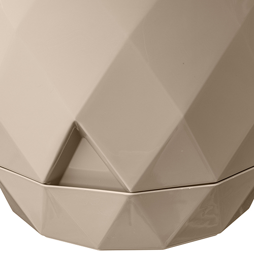 Горшок для цветов 4.5 л Homver Laurel 221611027/01, 220 мм, с поддоном, бежевый