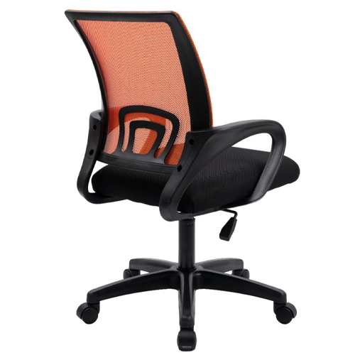Кресло офисное, компьютерное TRON А1 сетка Standard, 47х48х46 см, оранжевый-чёрный