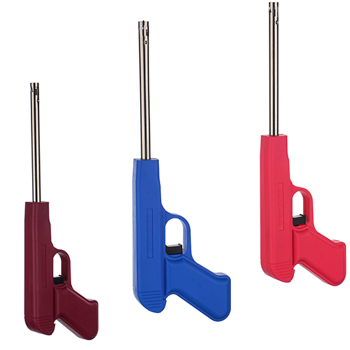 Зажигалка пьезо JZDD- , пистолет, цвета микс 880786, 1/240