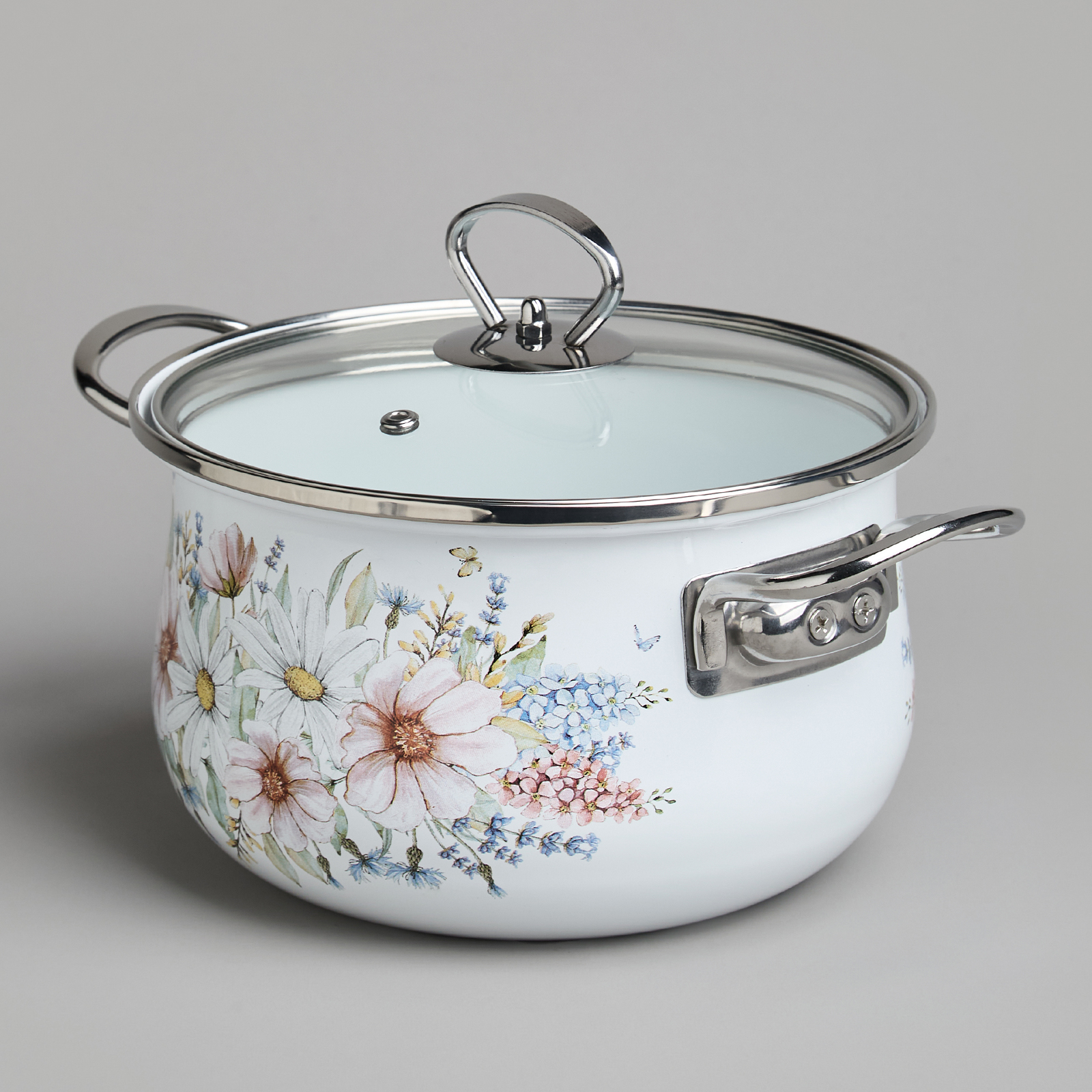 НАБОР КАСТРЮЛЬ AGNESS ЭМАЛИРОВАННЫХ СЕРИЯ, ДВОРЦОВЫЙ ПАРК,  6ПР. 2, 0/2, 8/3, 6Л, 18Х11/20Х12/22Х13СМ