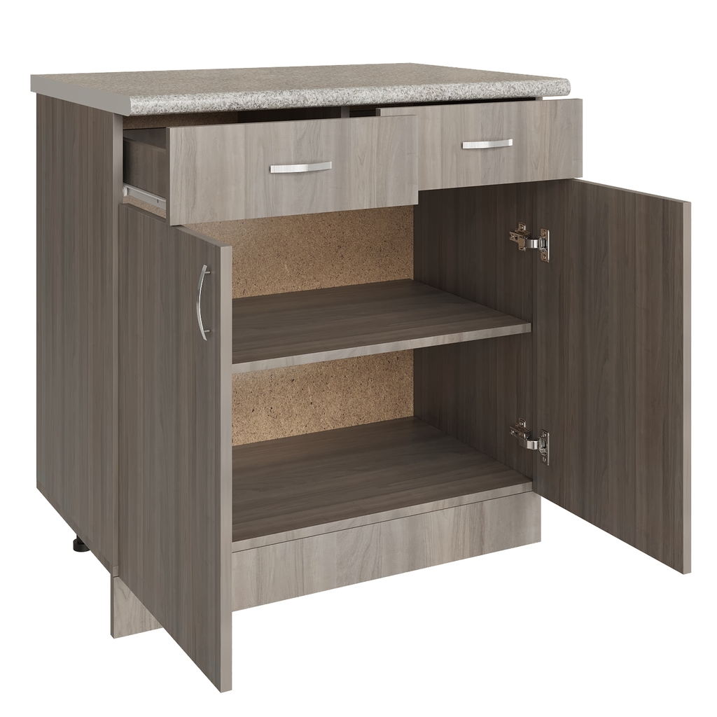 Стол разделочный 80 шимо/ясень светлый, 2 ящика