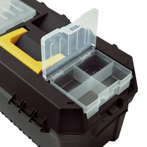 Ящик для инструментов Saturn 16.5, 420х250х230 мм, с органайзером и вставкой, черный