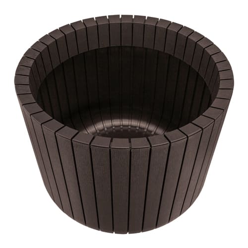 Кашпо  29 л ШАТО М 3040, 380 мм, 300 мм, коричневый ротанг