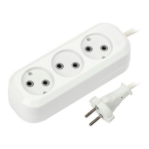 Удлинитель 3-местн 3 м без зазаемления Smartbuy 10А/2. 2кВт ПВС 2х1 мм², 1/50