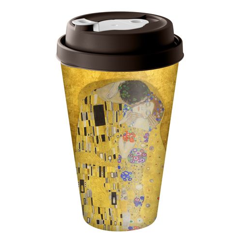 Стакан с крышкой 550 мл Homver 223134690/00, с клапаном, с декором Искусство микс