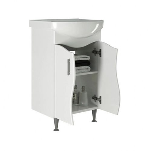 Тумба+Раковина АНГАРА-50 под раковину Уют-50, белый, разбор, Rosa, 1/1