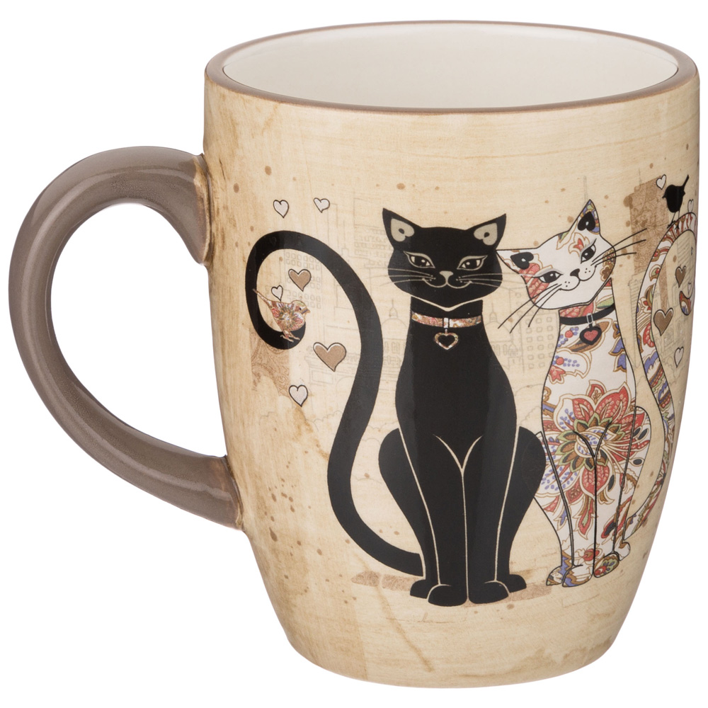 КРУЖКА AGNESS, ПАРИЖСКИЕ КОТЫ, 11*8*10 СМ 300 МЛ, КОР=72ШТ.