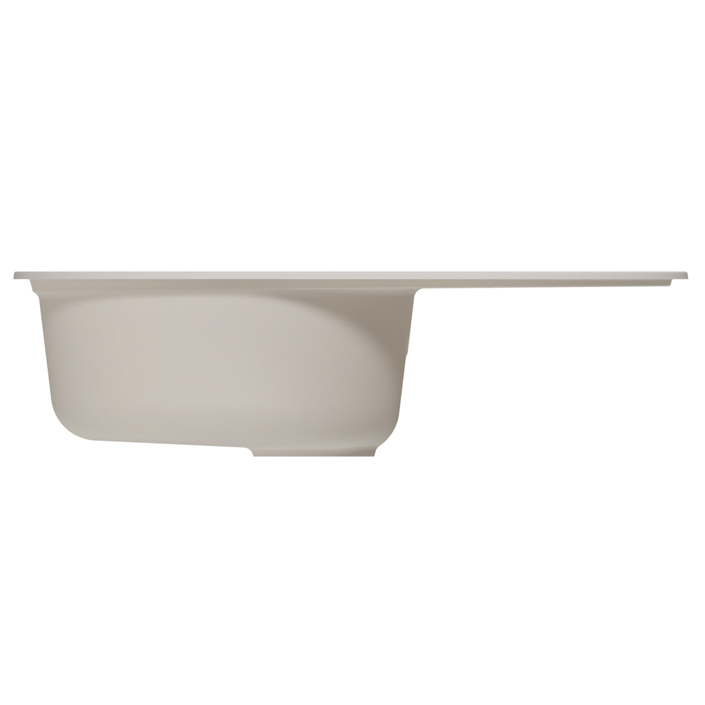 Мойка ML-GM16 овальная с крылом, белая, 331, 730*460*180мм NEW