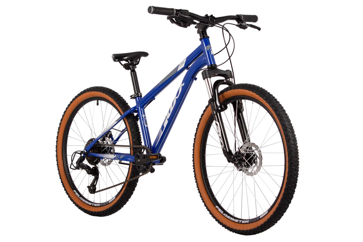 Велосипед FOXX 24, CAIMAN JR синий, сталь, размер 12,