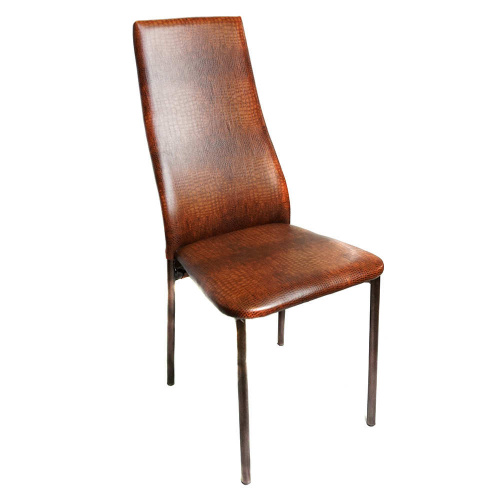 Стул Бостон, кож. зам: питон, ножки: антик медь, 2/10