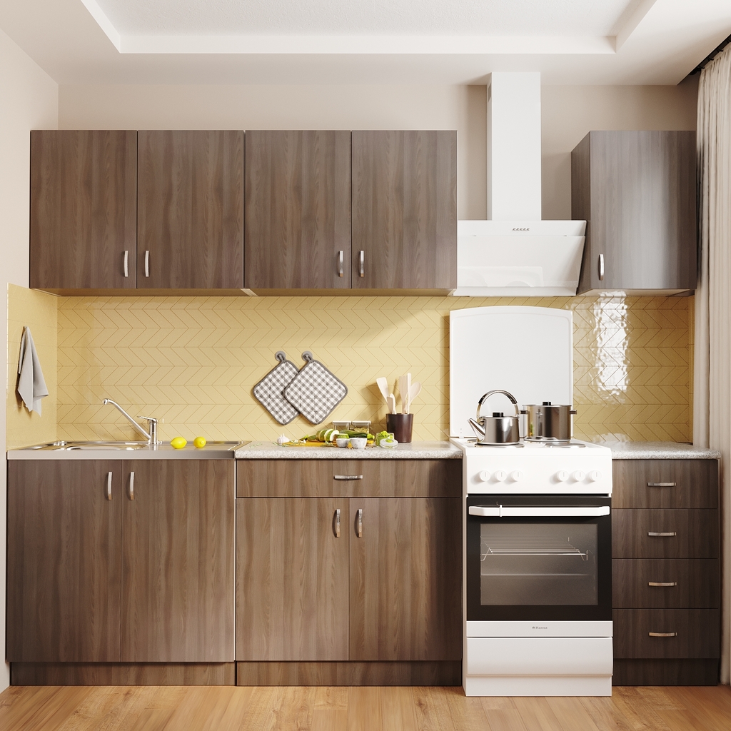 шкаф навесной кухонный с сушкой 50 шимо/ясень темный