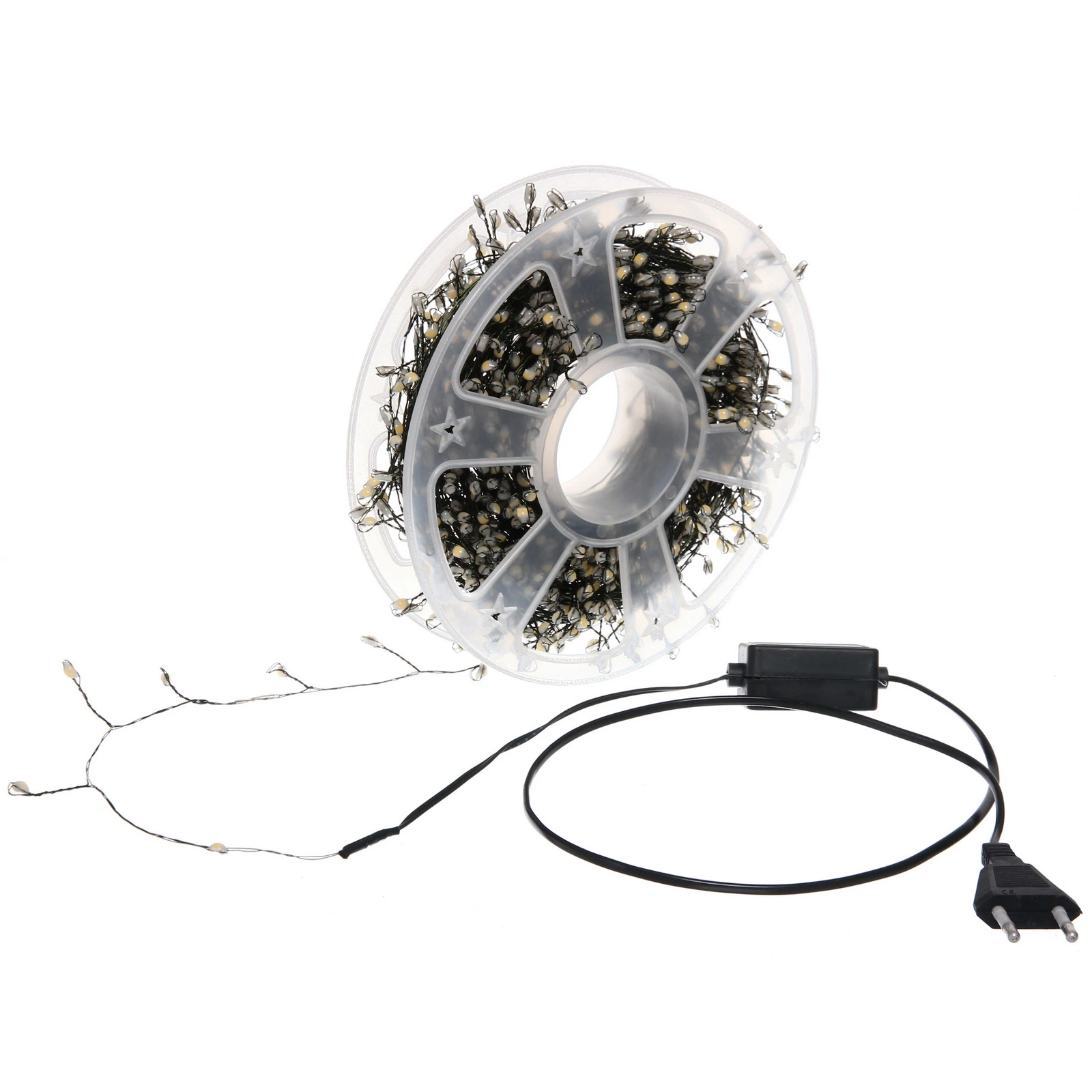 Гирлянда для дома НИТЬ "Мишура-Капля" 40 м 1000 ламп LED, зеленый провод, пост.свечение, IP-20, 220v, Теплый белый