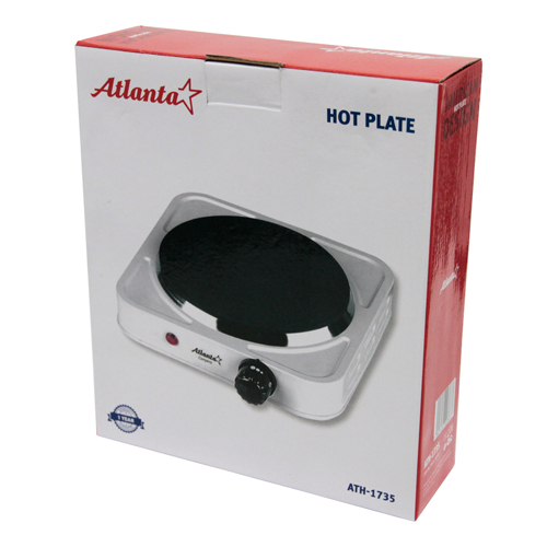 Плитка электрическая АТЛАНТА белый АТН-1735 1000Вт 1-конф. , 1/12