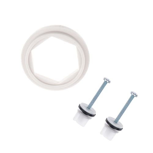 Арматура для компакт бачка АНИ WC8510С с нижней подводкой 1/2 пластик кнопка хром, 1/20