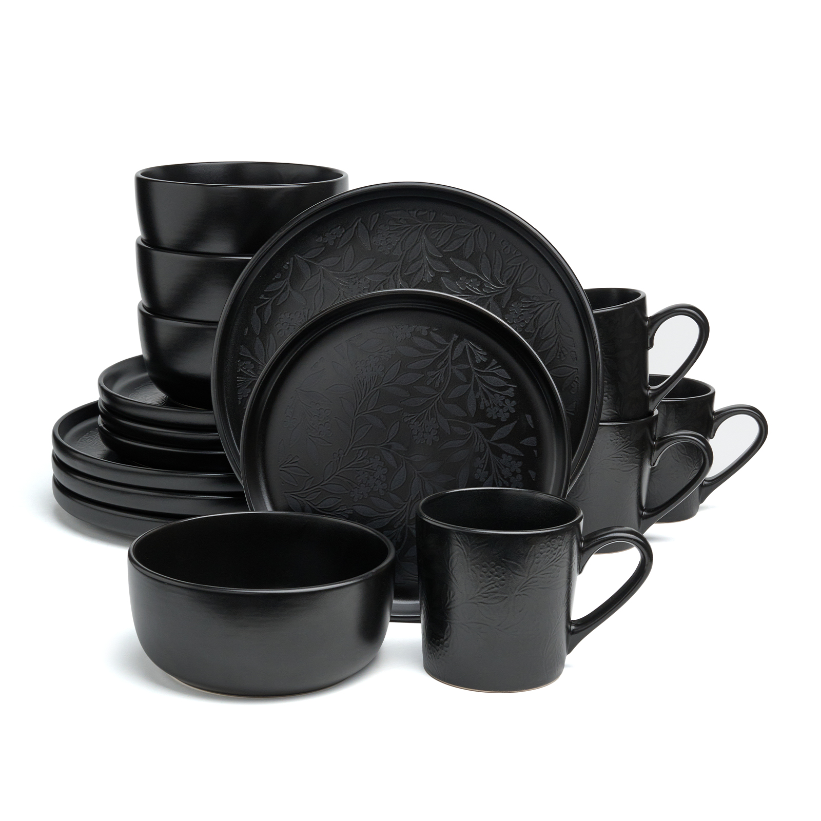 НАБОР ПОСУДЫ ОБЕДЕННЫЙ BRONCO, CHOICE BLACK, НА 4 ПЕР. 16 ПР.