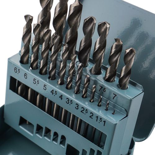 Набор сверл по металлу №1 цилиндрический хвостовик （1-10mm ）19 шт Барракуда стальной кейс, 1/50