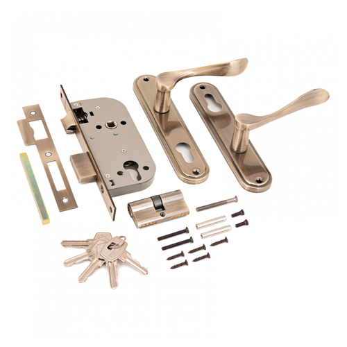 Замок врезной 127/1 АВ АЛЛЮР ст. бронза с/руч, 1/12