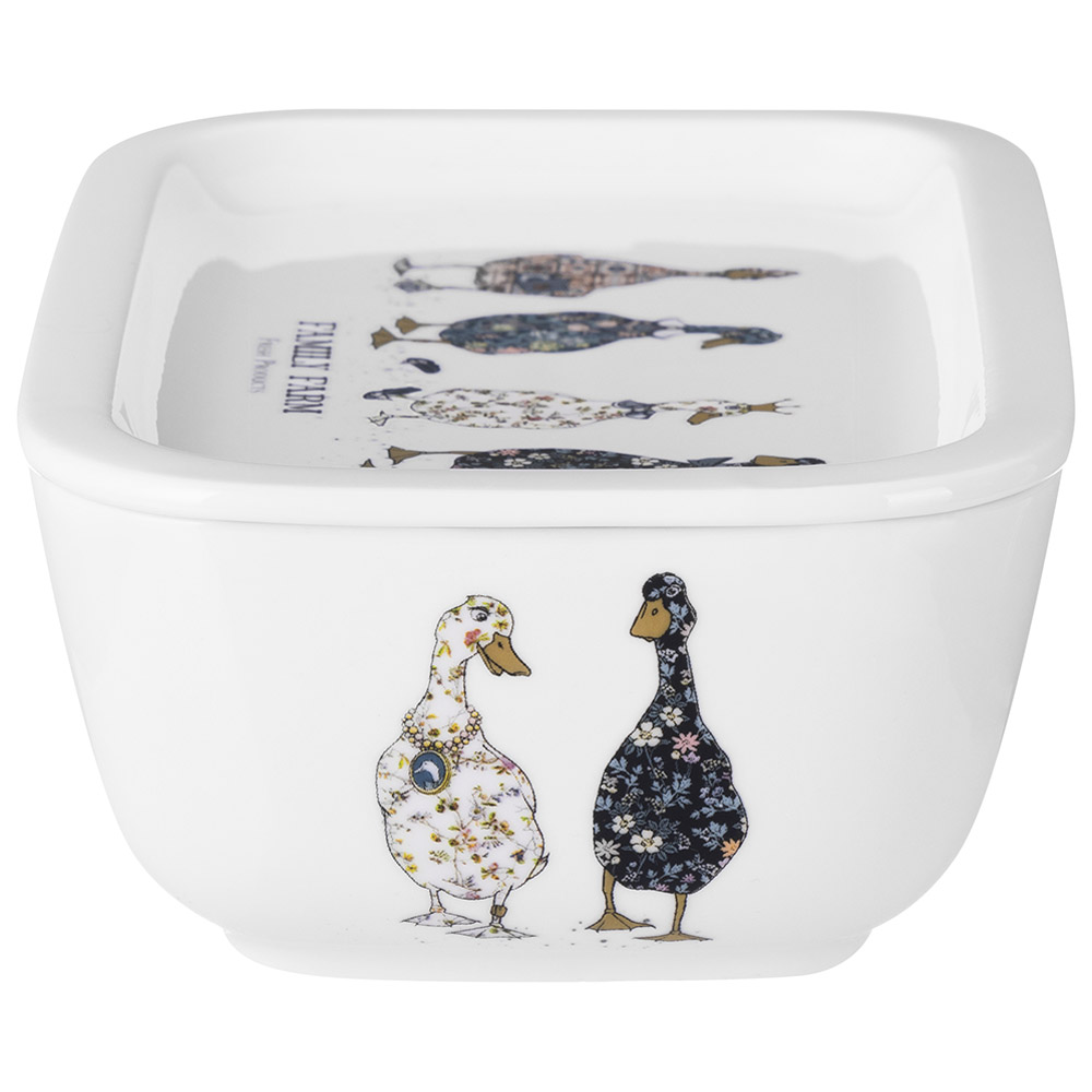 БЛЮДО С КРЫШКОЙ LEFARD "FAMILY FARM" ПРЯМОУГ. 16,5*11,5*6 СМ 490 МЛ (КОР=24ШТ.)