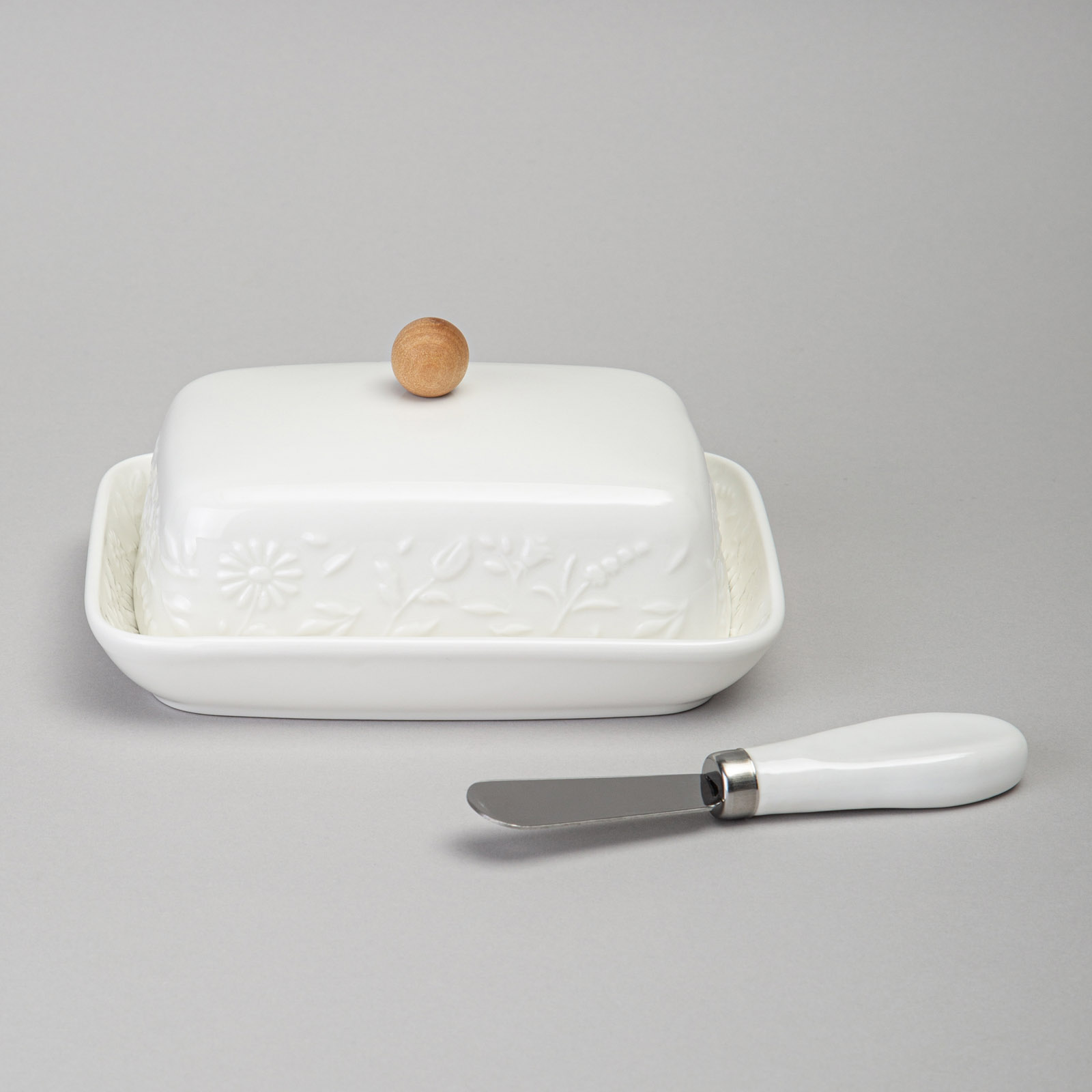 МАСЛЕНКА LEFARD, FLOWERS STORY, С ДЕР. КНОПКОЙ, НОЖОМ ДЛЯ МАСЛА 16, 5*12, 5*8 СМ