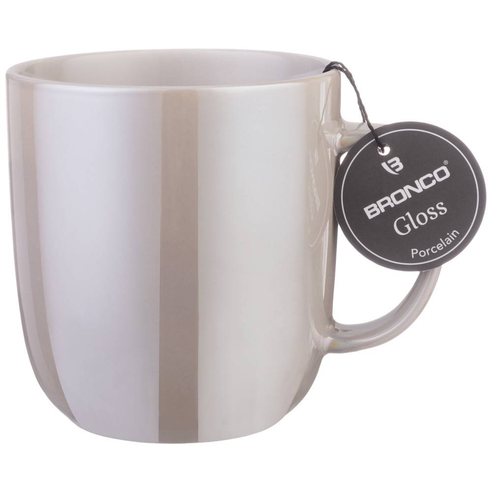 КРУЖКА BRONCO, GLOSS, 400 МЛ СЕРЕБРИСТАЯ, МАЛ=4ШТ/КОР=24ШТ.
